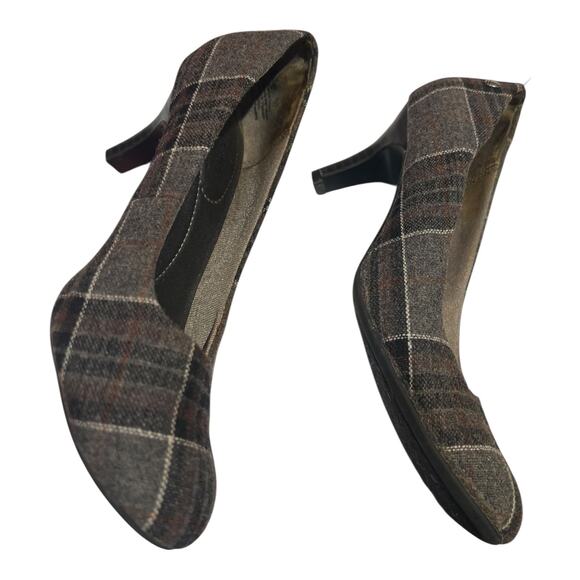 LifeStride Soft System Parigi Plaid Fabric Pumps Women’s Size 7.5M DAMAGE - Picture 4 of 6